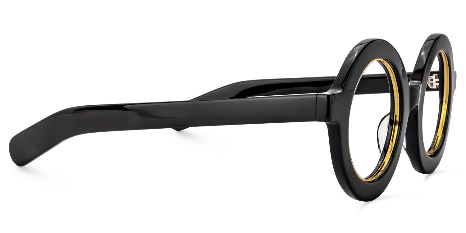 Calhoun Round Black Frame Glasses for Women and Men3