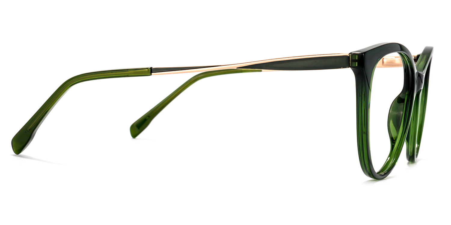 Frances Cateye Dark-Green Glasses | ZEELOOL Canada3
