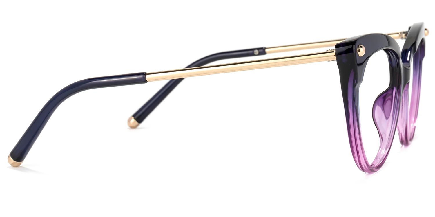 Alivia Cat Eye Purple Gradient Frame Glasses | ZEELOOL Canada3