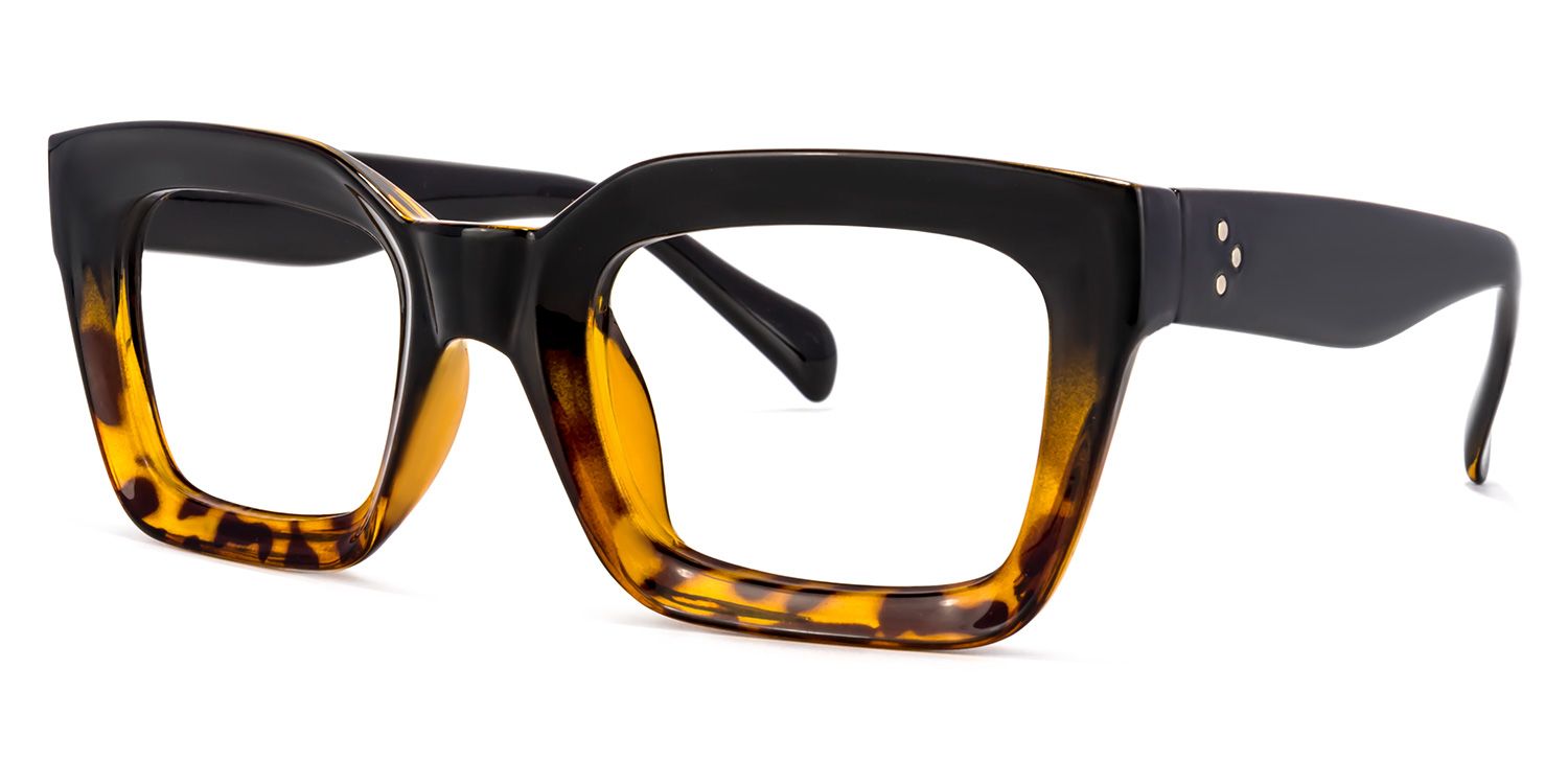 Nevaeh Square Yellow-Tortoise Glasses | ZEELOOL Canada1