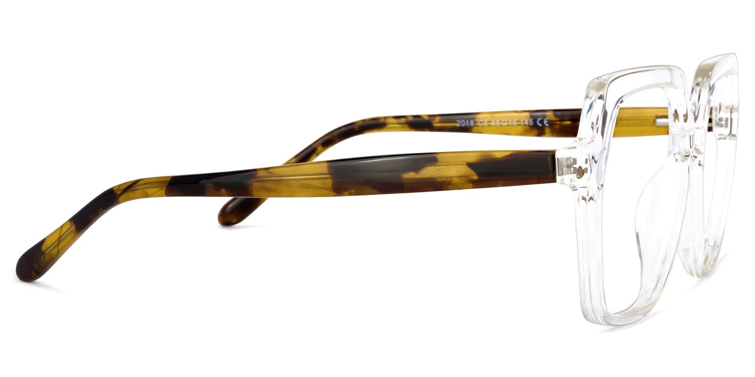 Norah Geometric Clear Glasses | ZEELOOL Canada3