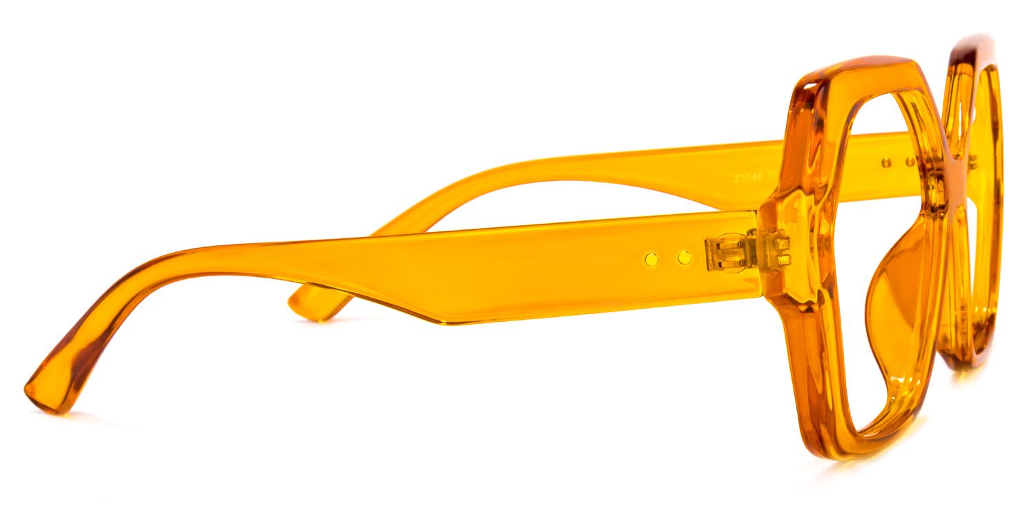 Piper Geometric Earthy-Yellow Glasses | ZEELOOL Canada3