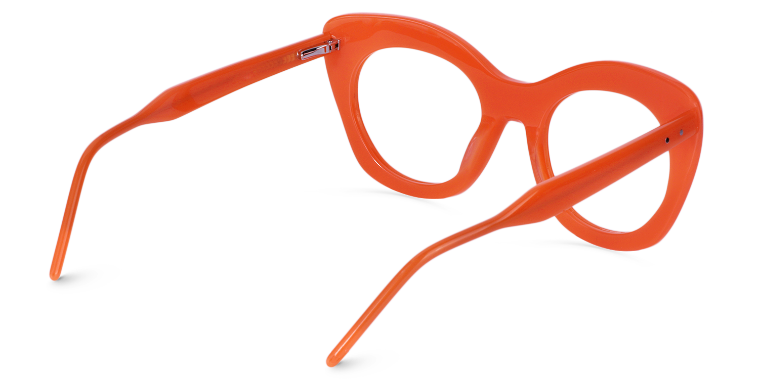 Cat-eye Orange Glasses | ZEELOOL Canada6