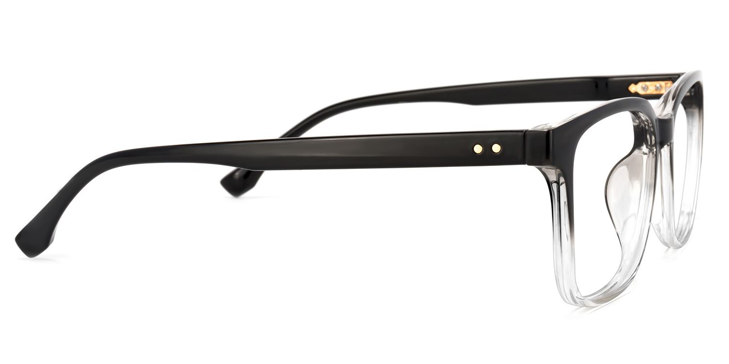 Roman Rectangle Black Glasses | ZEELOOL Canada3