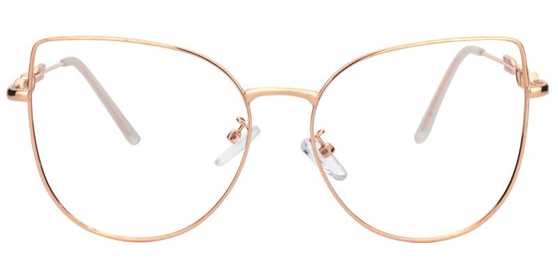 Alvina Cat Eye Gold Glasses | ZEELOOL Canada0
