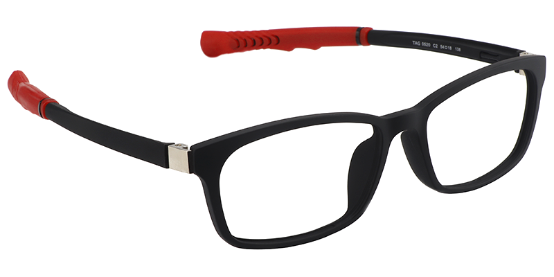 Lacy Rectangle Black Red Sports Glasses | ZEELOOL Canada4