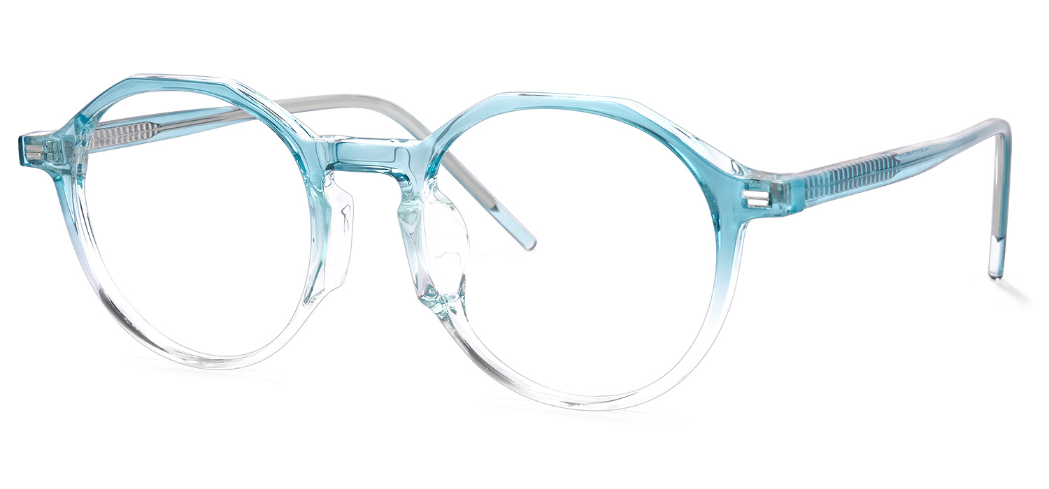 Sasha Round Light-Blue Glasses | ZEELOOL Canada1