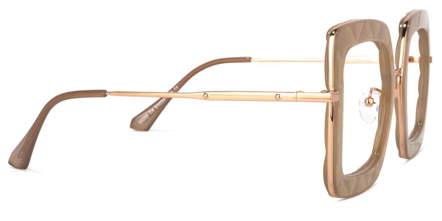 Tucker Square Beige Glasses | ZEELOOL Canada3
