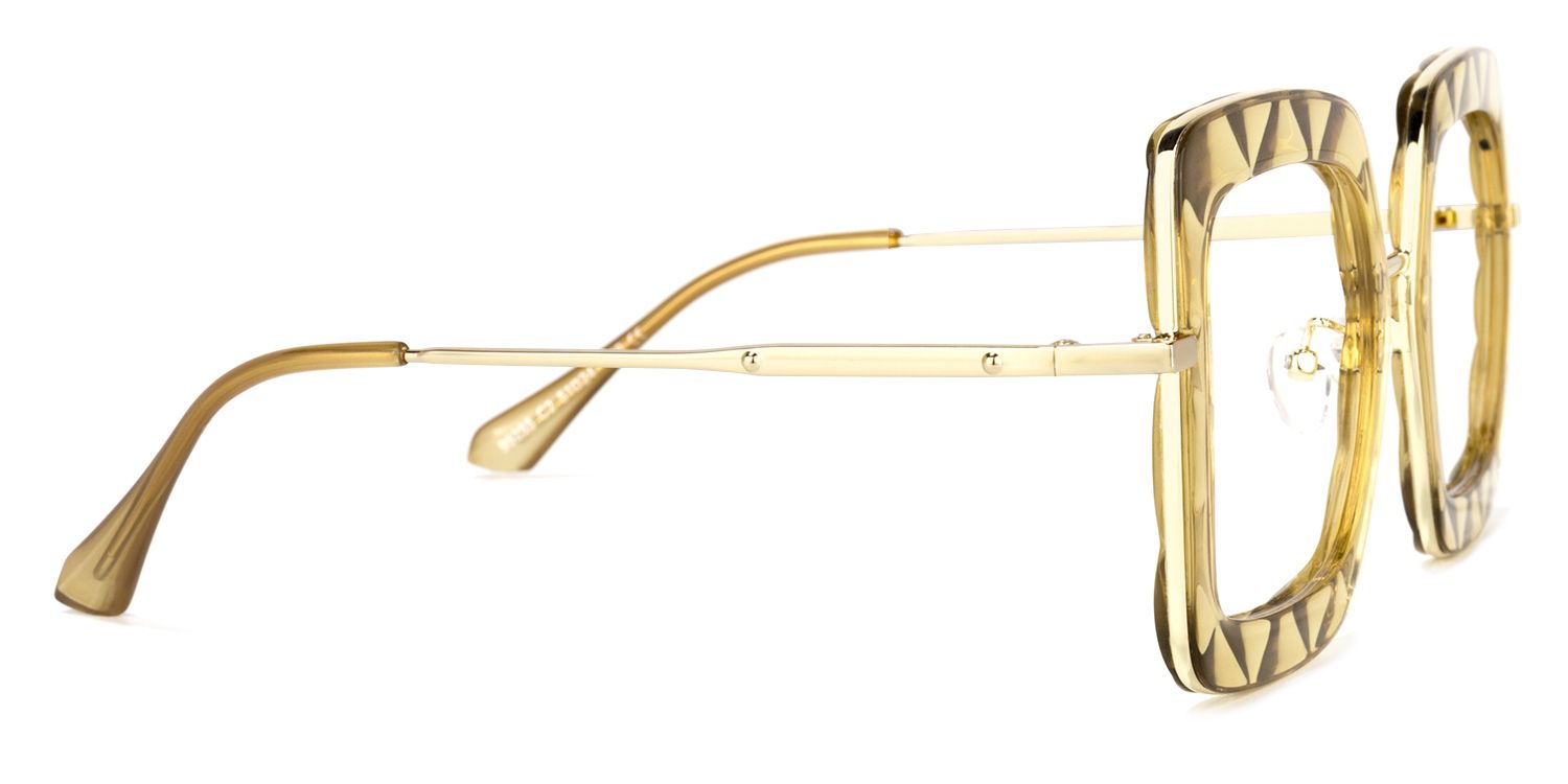 Tucker Square Yellow Glasses | ZEELOOL Canada3