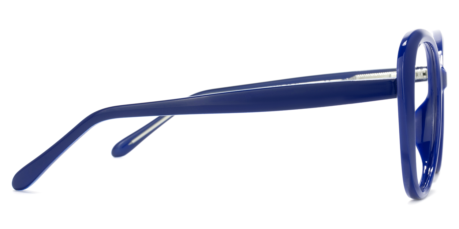 Elena Round Blue Glasses | ZEELOOL Canada3