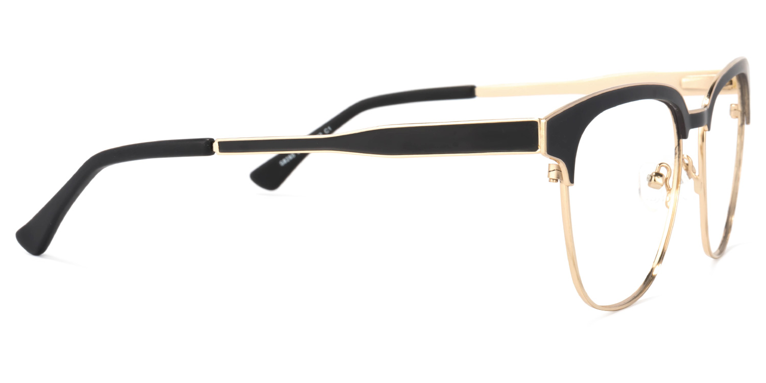 Wren Browline Black-Gold Glasses5