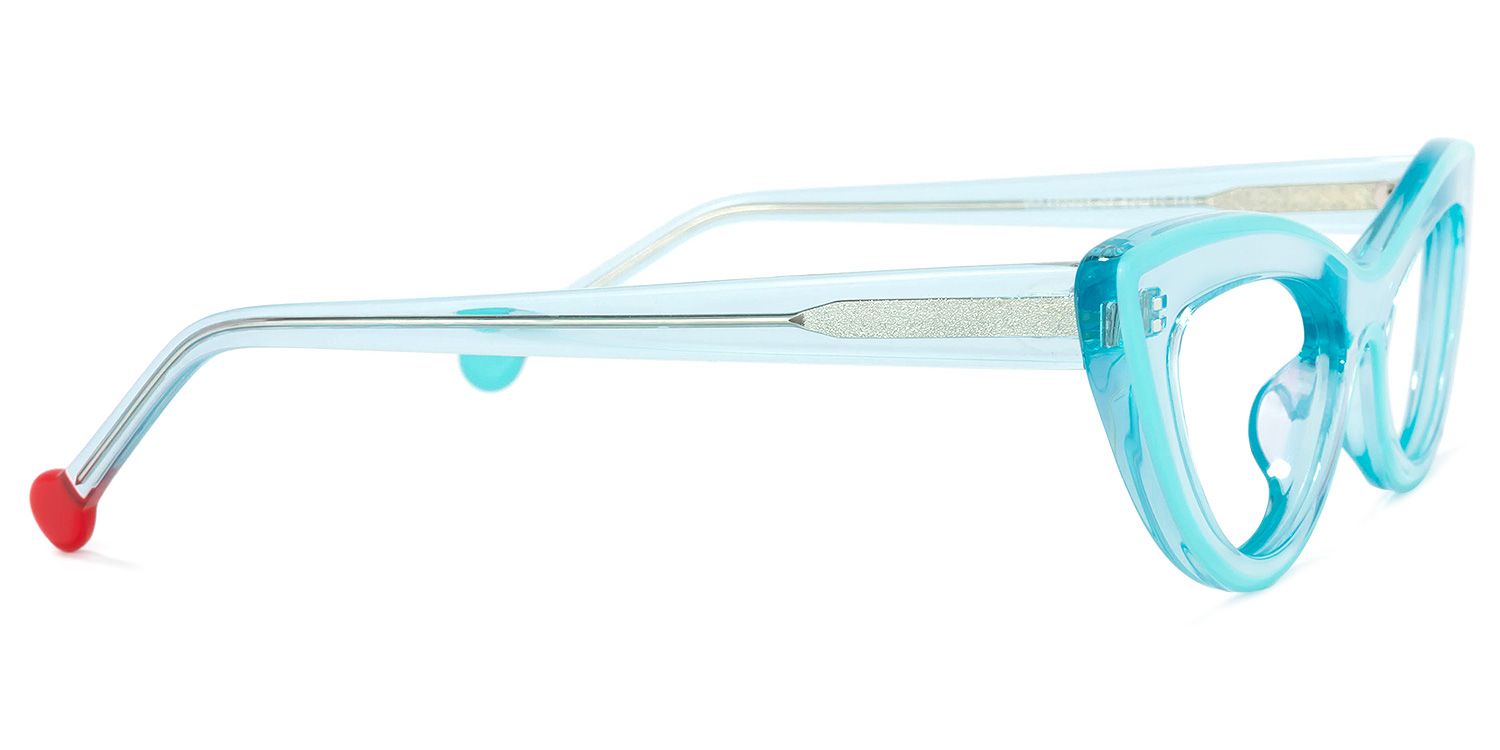 Yuki Cateye Light-Blue Glasses | ZEELOOL Canada3