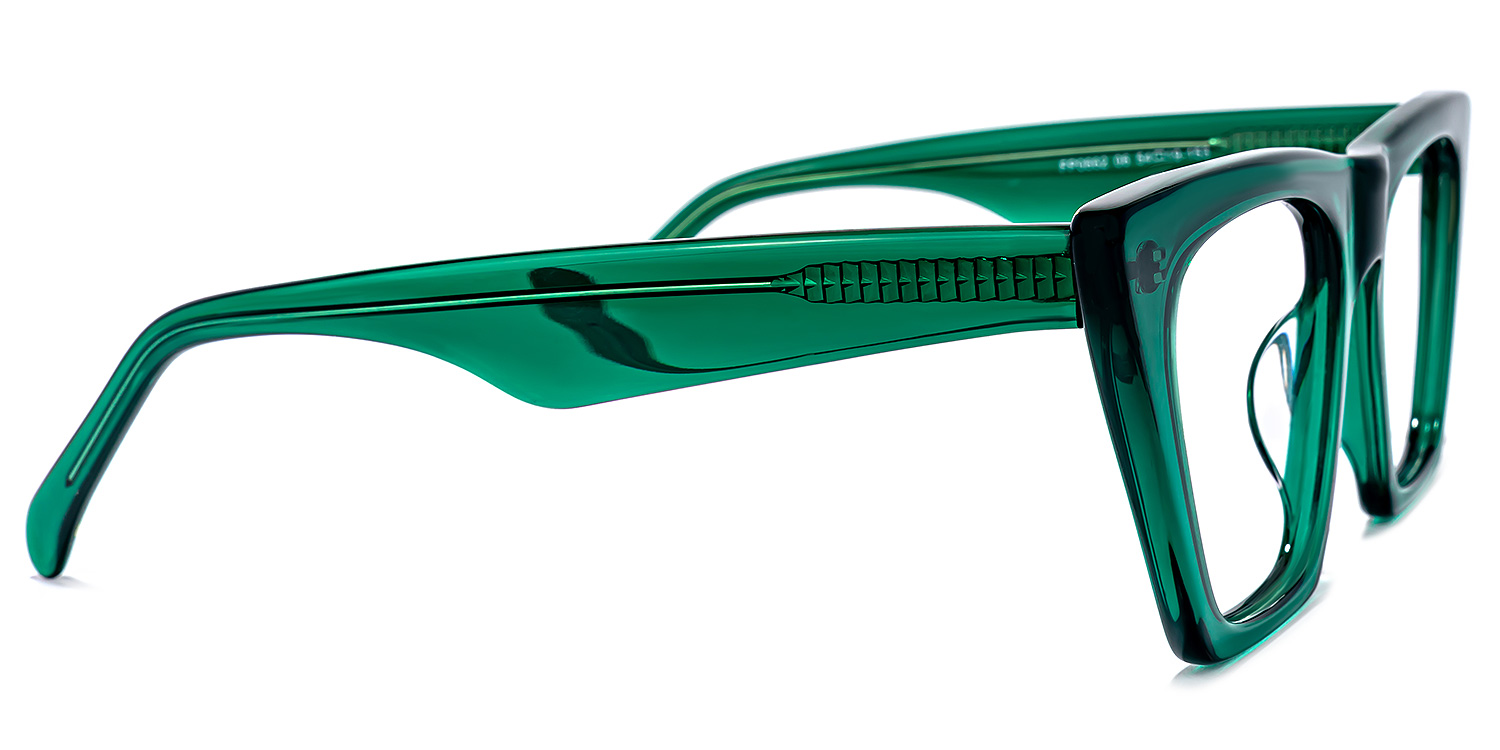 Cecile Cat Eye Green Glasses3