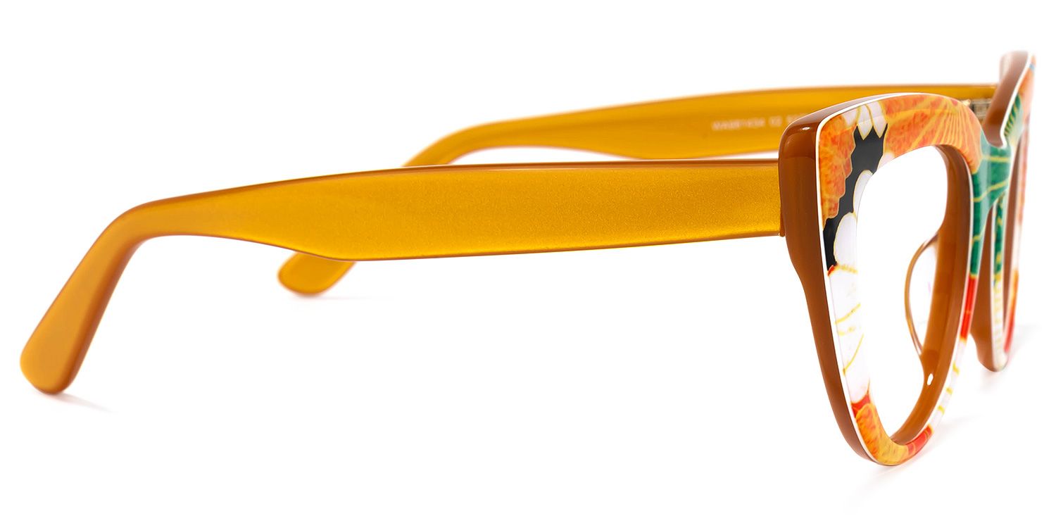 Makie Cateye Yellow Glasses | ZEELOOL Canada3