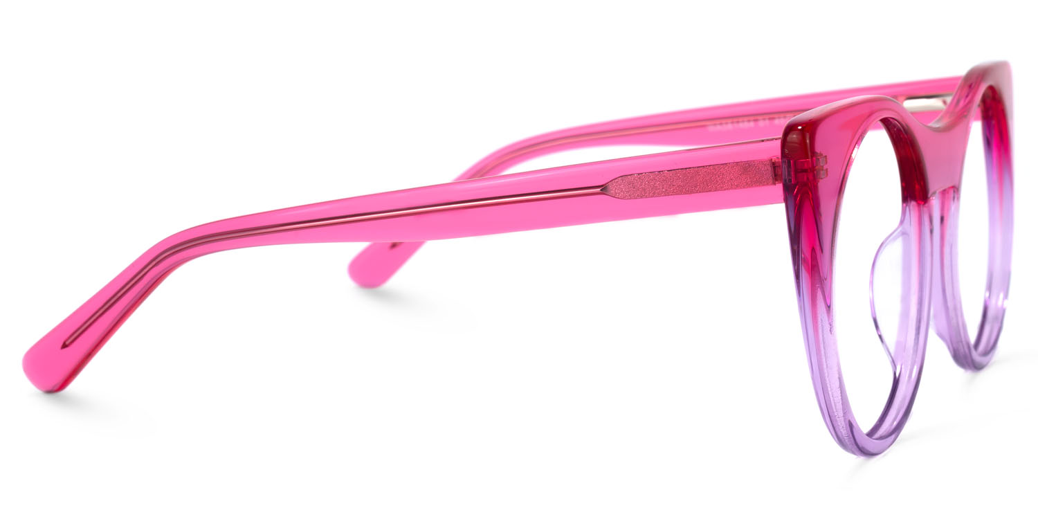 Zora Cateye Pink-Purple Glasses | ZEELOOL Canada3