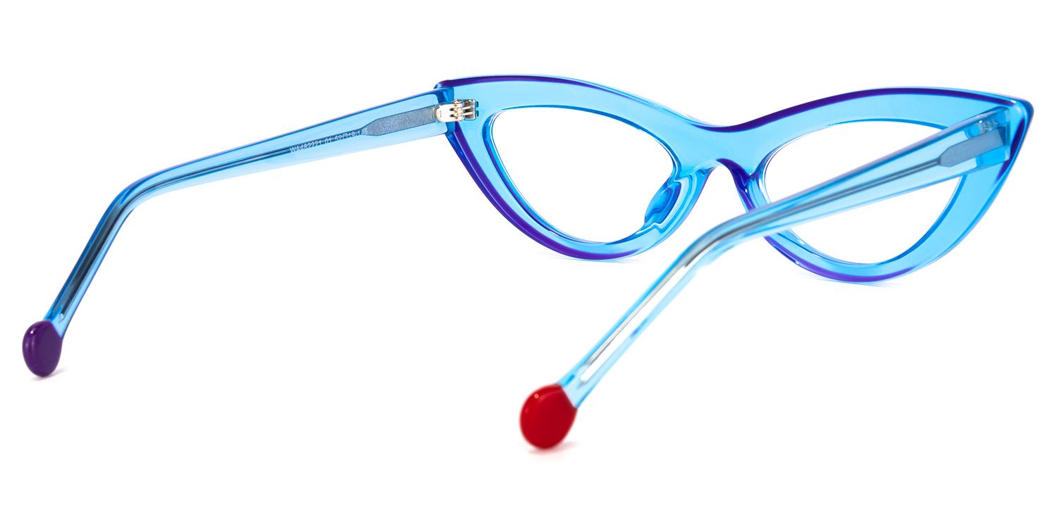 Yuki Cateye Blue Glasses | ZEELOOL Canada4