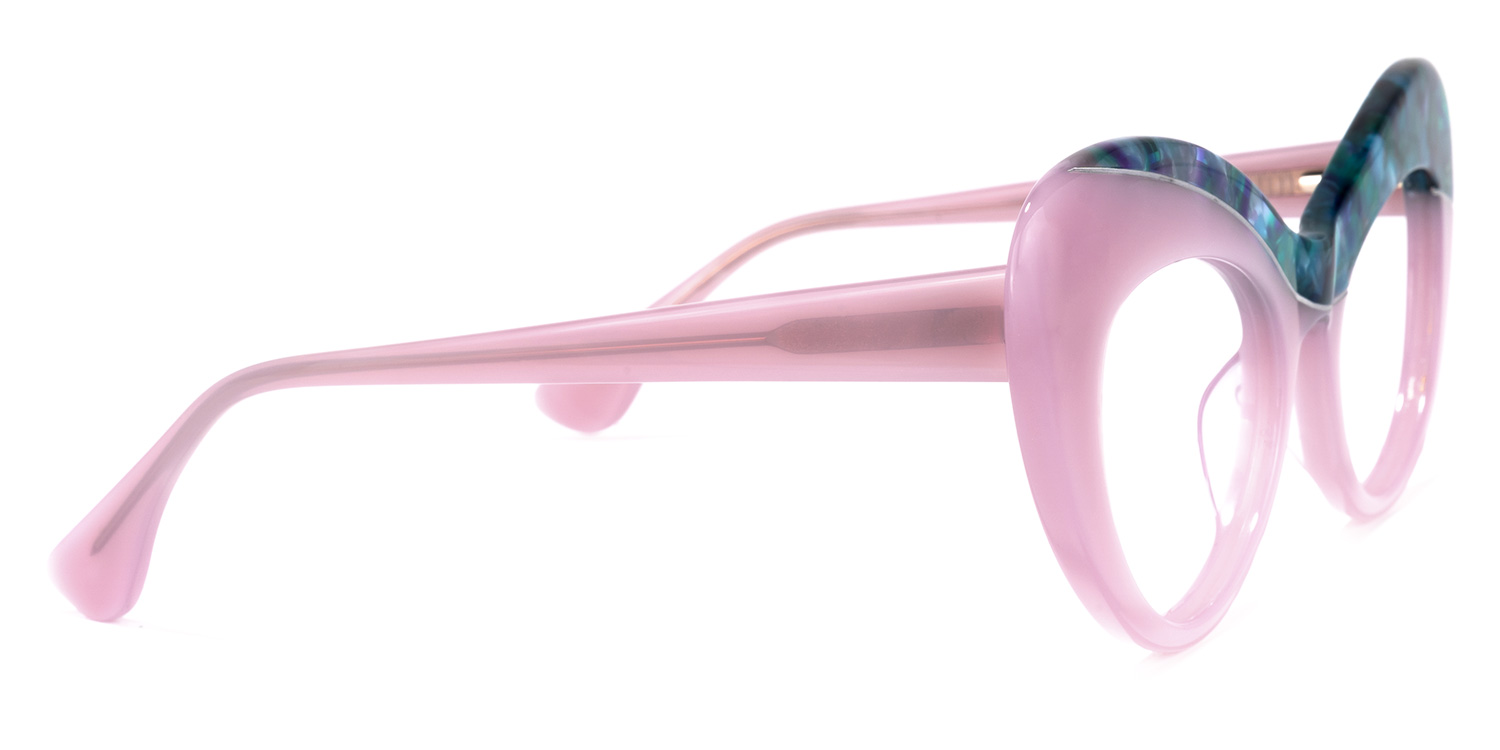 Bellamy Cateye Pink-Green Glasses | ZEELOOL Canada3