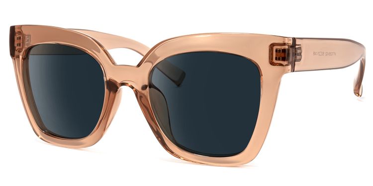 Malcolm Square Beige-Clear Sunglasses