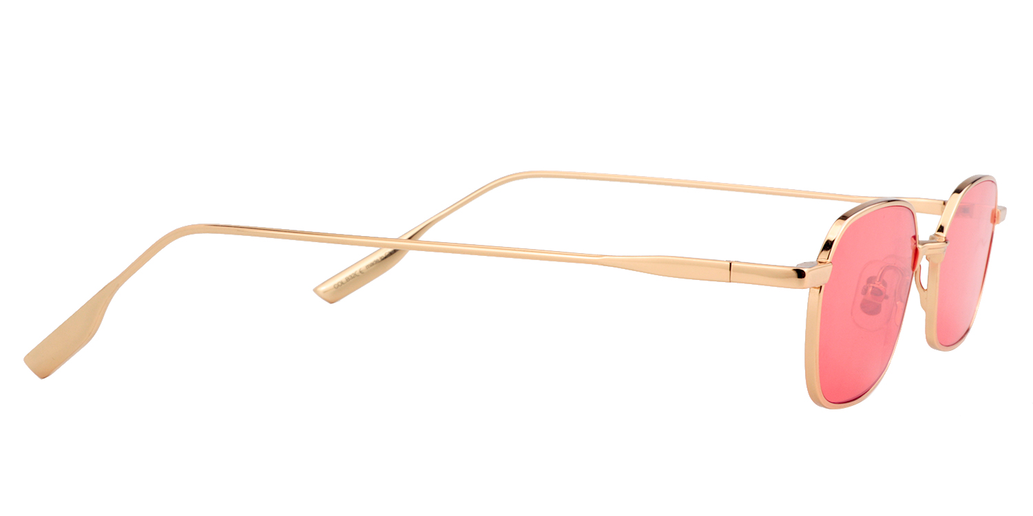 Rectangle Gold Sunglasses | ZEELOOL Canada3