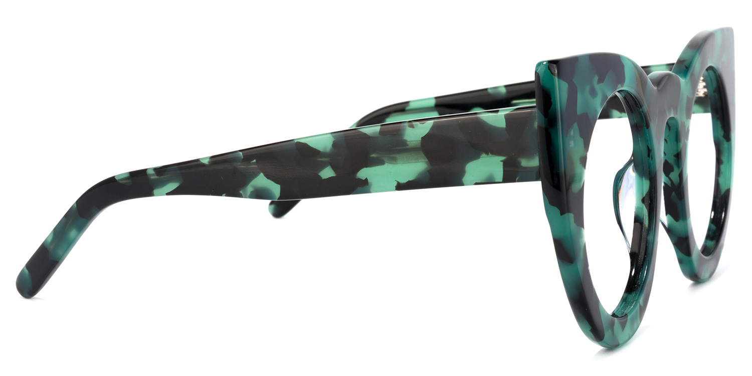 Ophelia Cateye Green-Floral Glasses | ZEELOOL Canada3