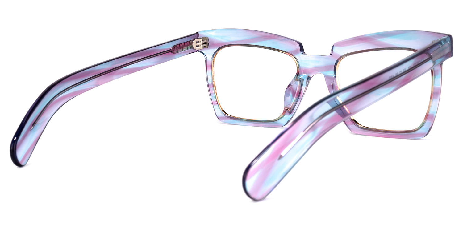 Corrales Square Purple-Blue Glasses | ZEELOOL Canada4