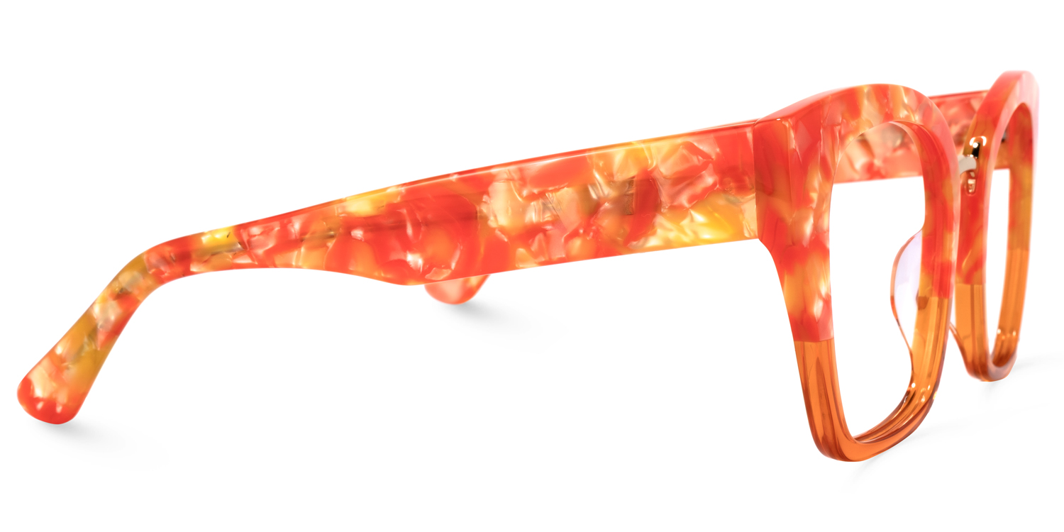 Denis Cat Eye Orange Glasses3