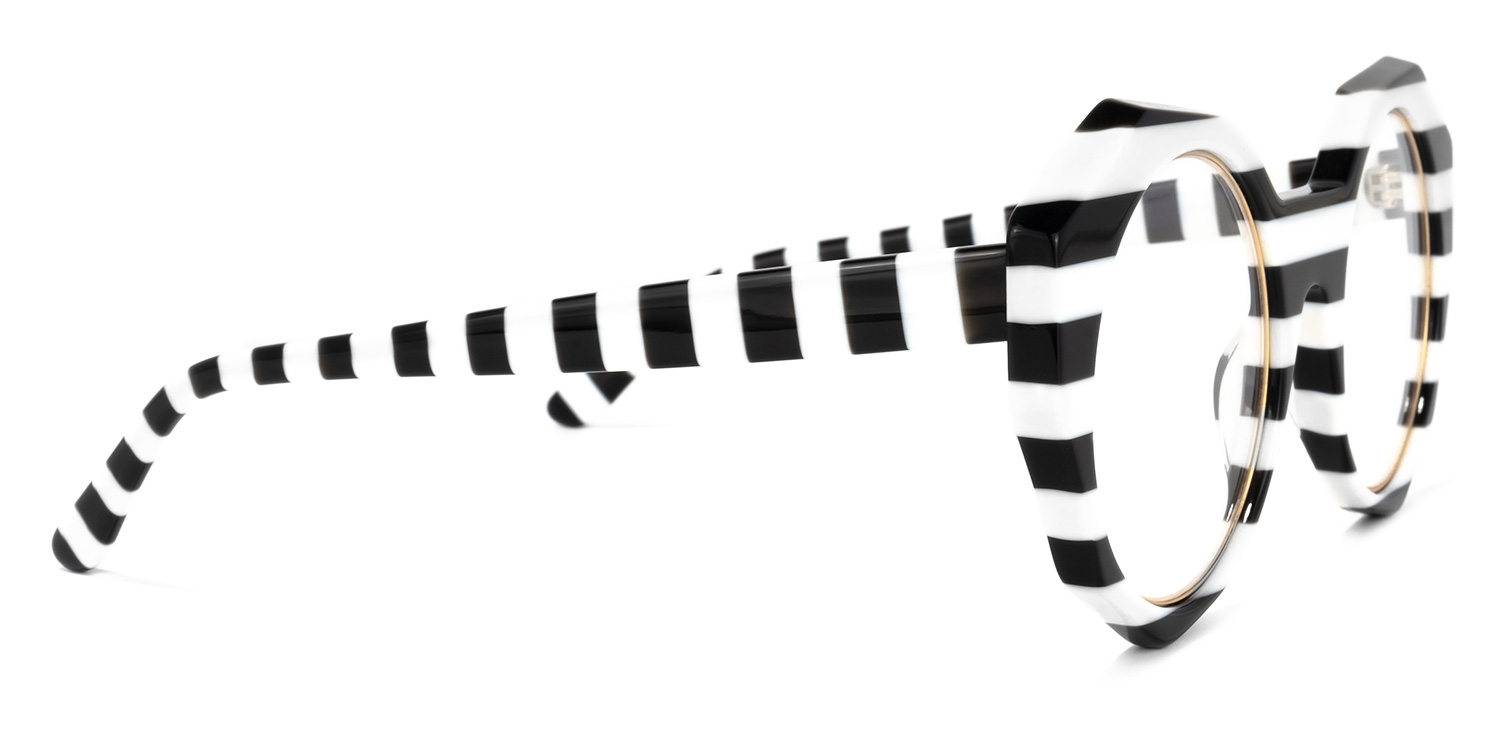 Bogar Geometric Black-White Glasses3