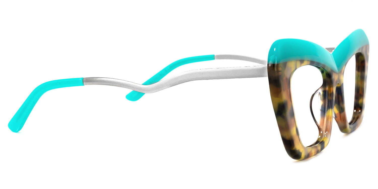 Notes Cateye Turquoise Glasses | ZEELOOL Canada3
