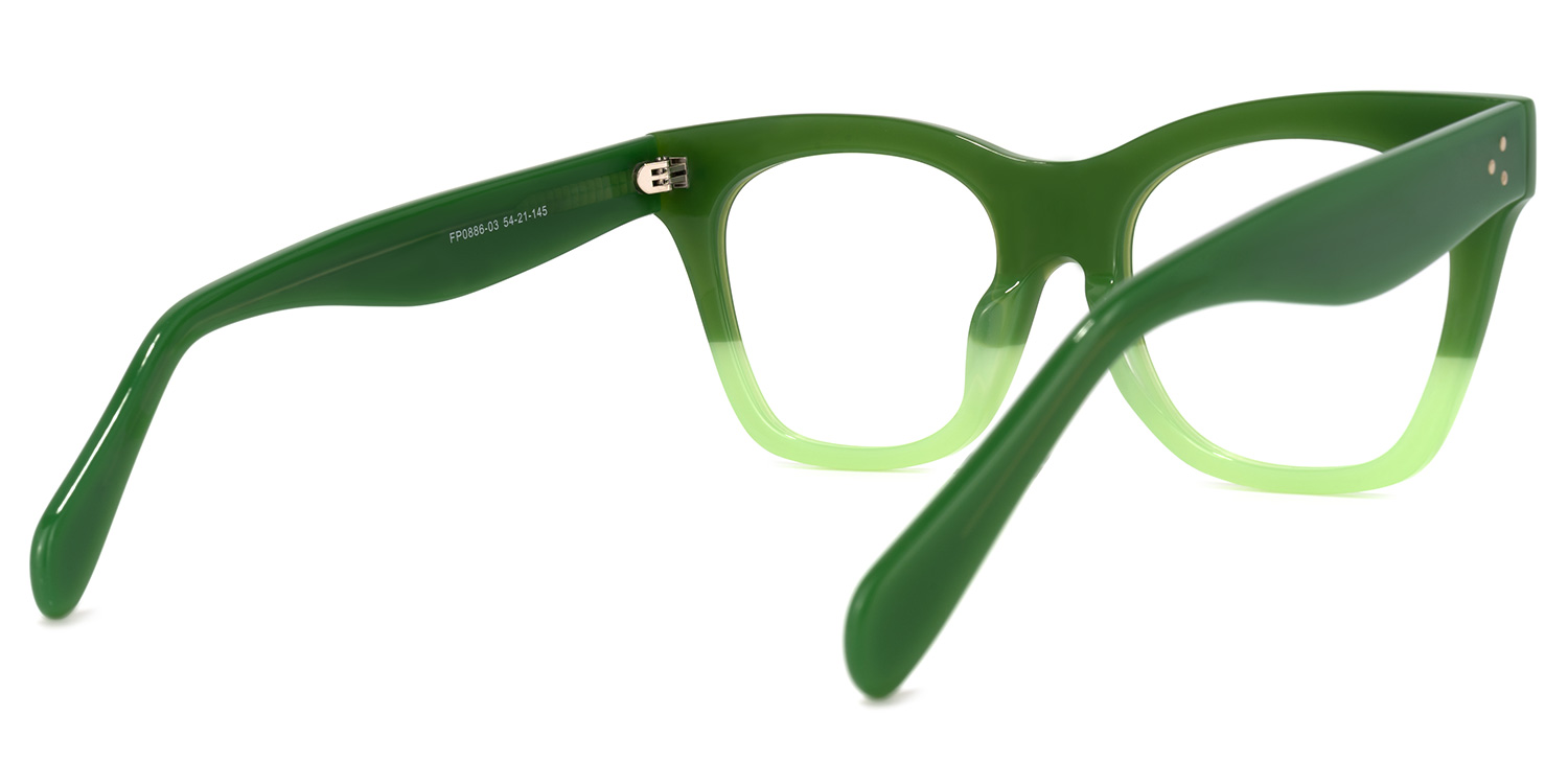 Tandy Rectangle Green Glasses | ZEELOOL Canada4