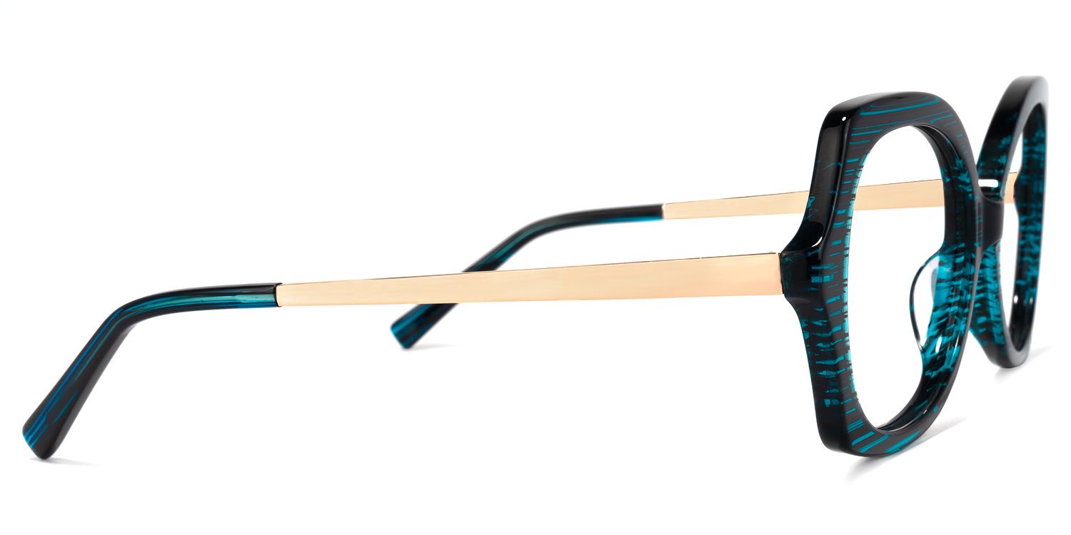 Sugarplum Geometric Blue Glasses | ZEELOOL Canada3