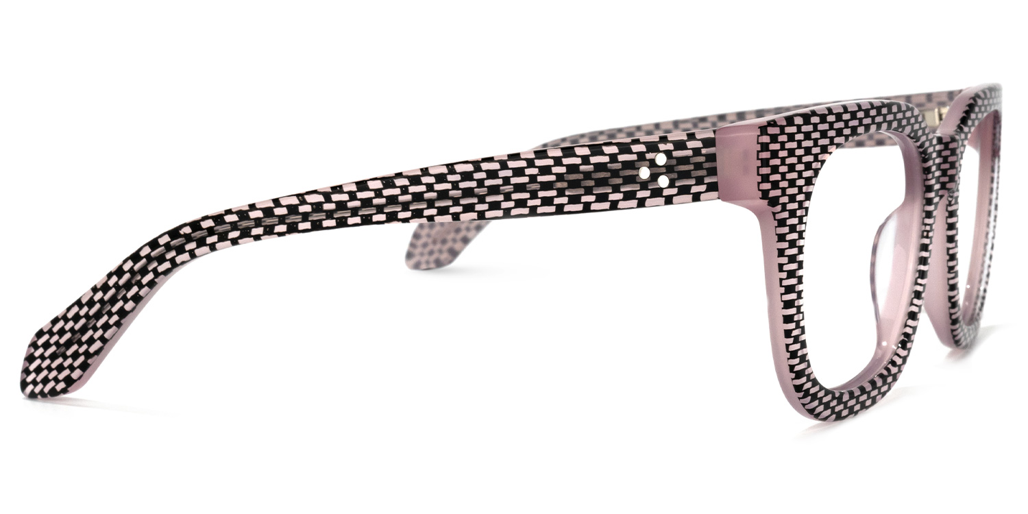 Crunch Square Black-Pink Glasses | ZEELOOL Canada3