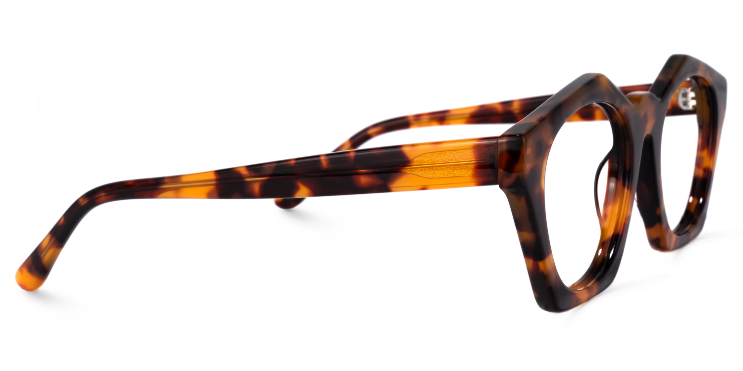 Flores Geometric Tortoise Glasses | ZEELOOL Canada3