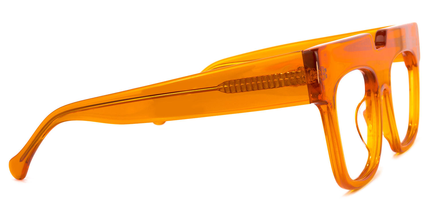 Travis Square Orange Glasses | ZEELOOL Canada2