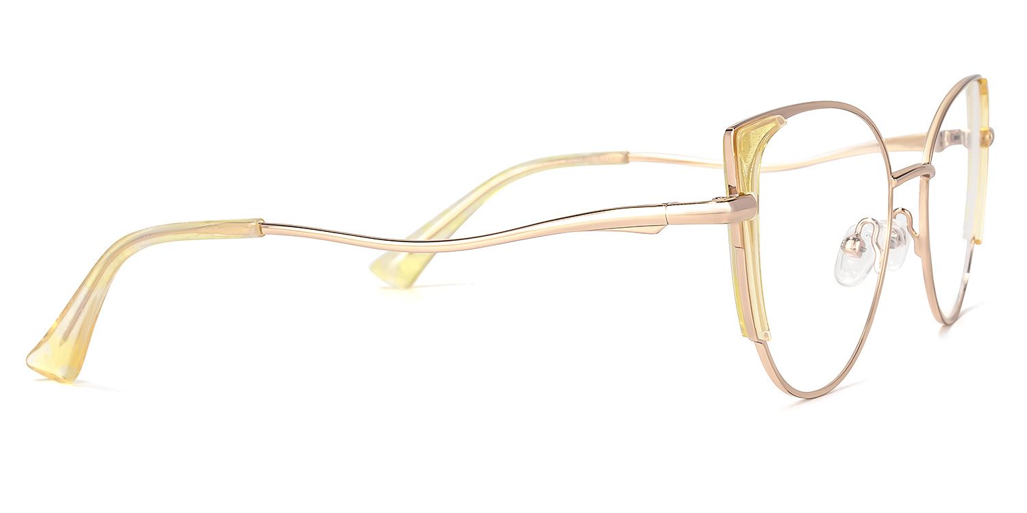 Hawraa Cateye Yellow Glasses | ZEELOOL Canada3