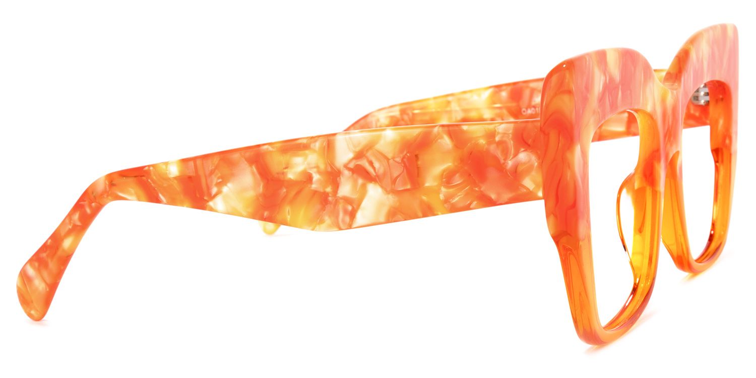 Charmaine Cat Eye Orange Glasses | ZEELOOL Canada3