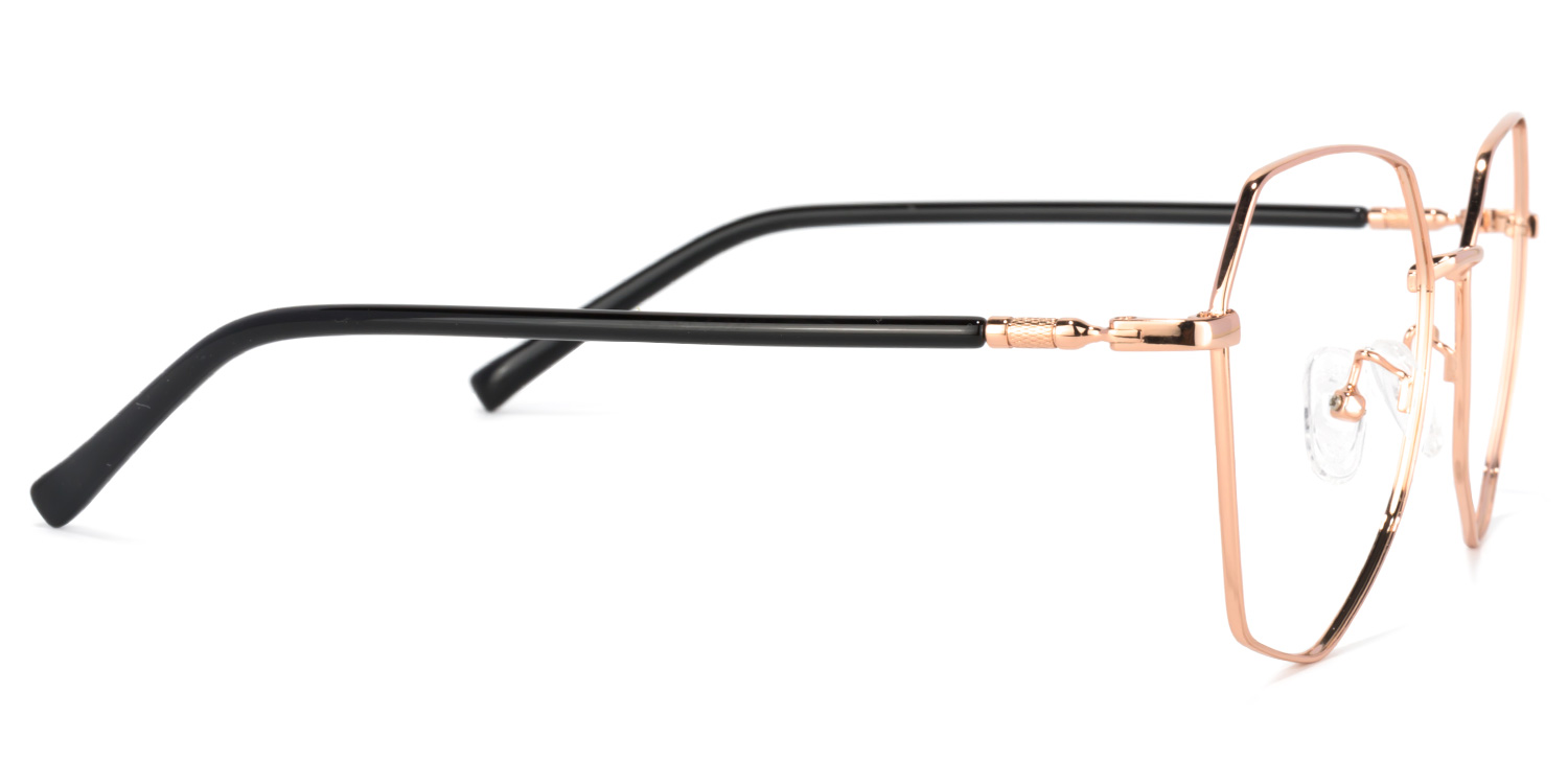 Bivins Geometric Gold Thin Frame Glasses | ZEELOOL Canada3
