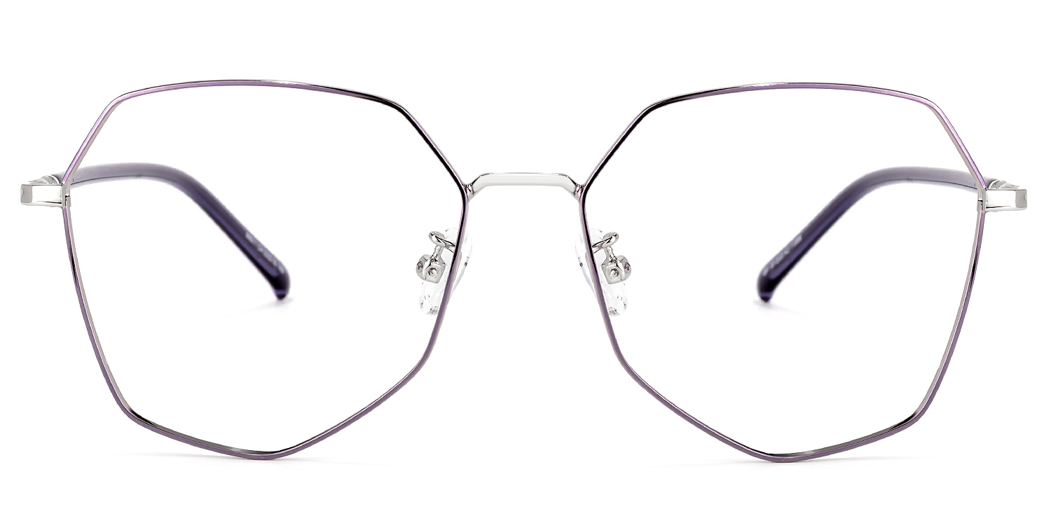 Bivins Geometric Purple Glasses | ZEELOOL Canada0