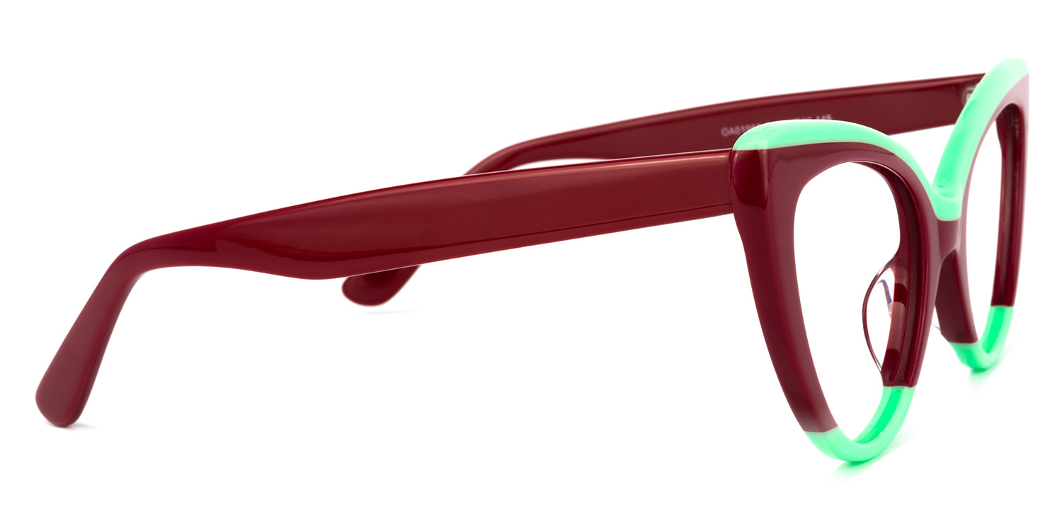 Claudette Cat Eye Burgundy Glasses | ZEELOOL Canada6