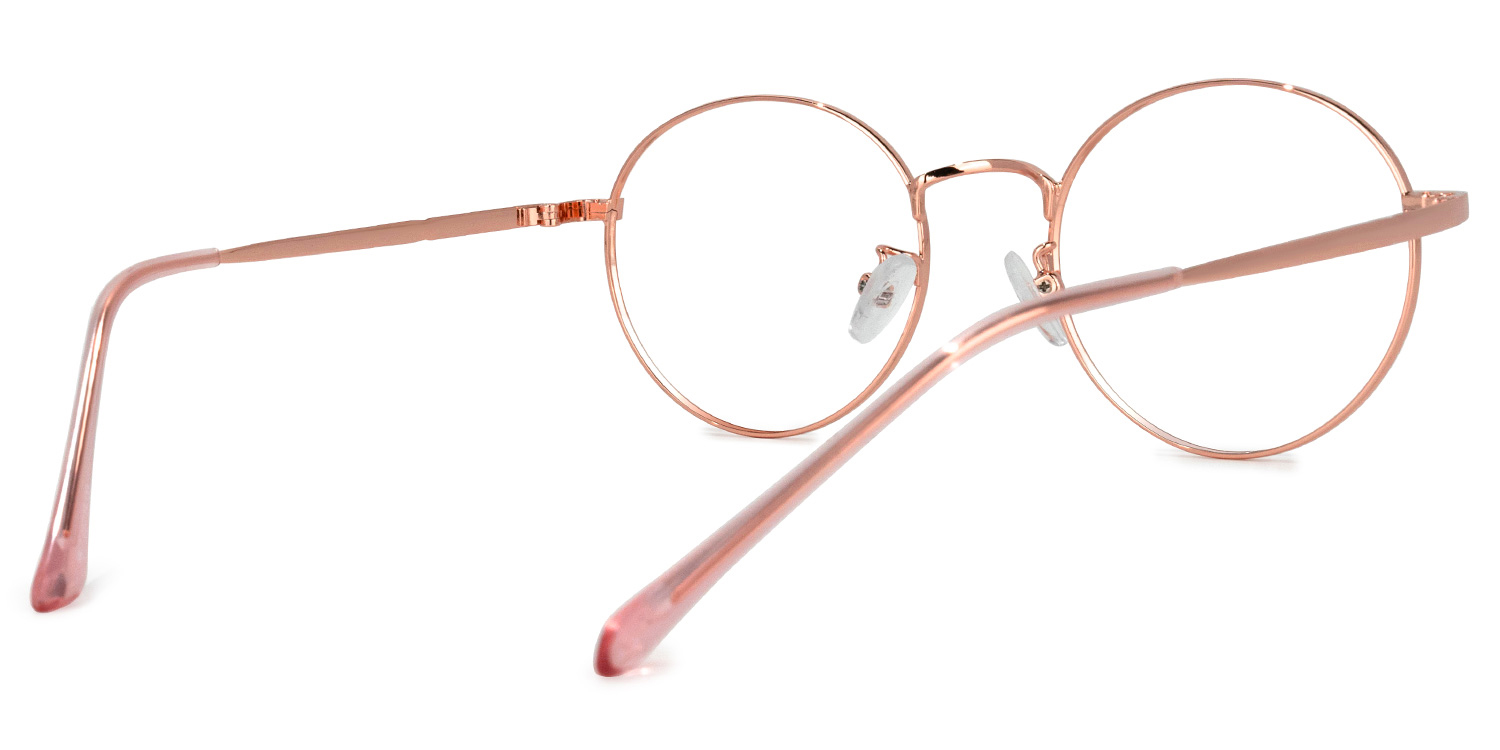 Garbsen Round Rose-Gold Glasses | ZEELOOL Canada4