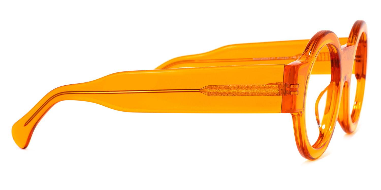 Hardnett Round Orange Glasses | ZEELOOL Canada3