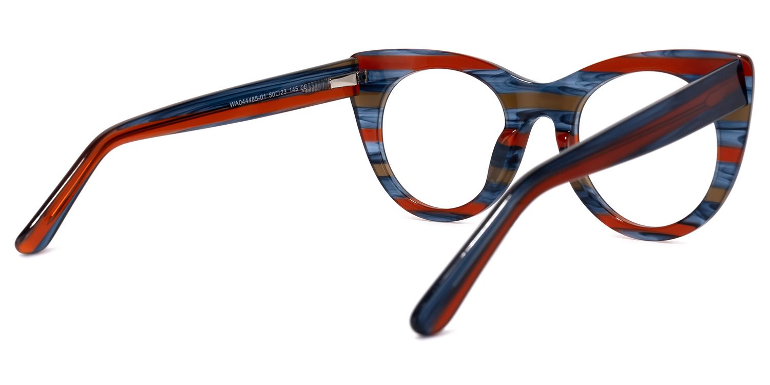 Aronia Cateye Blue-Red Glasses | ZEELOOL Canada4