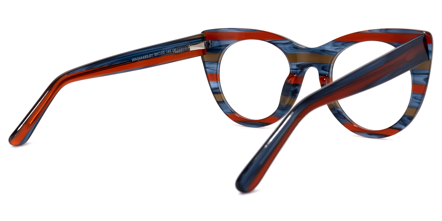 Aronia Cateye Blue-Red Glasses4