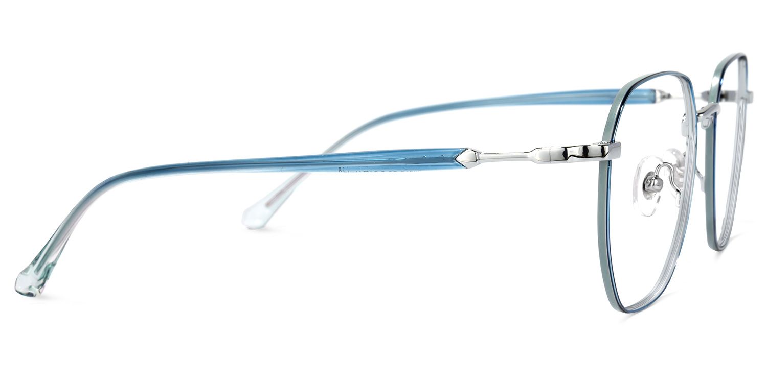 Veronica Geometric Blue Glasses | ZEELOOL Canada3