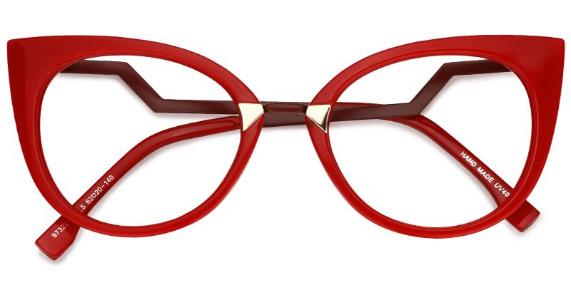 Jacqueline Cat Eye Red Glasses | Zeelool Glasses1
