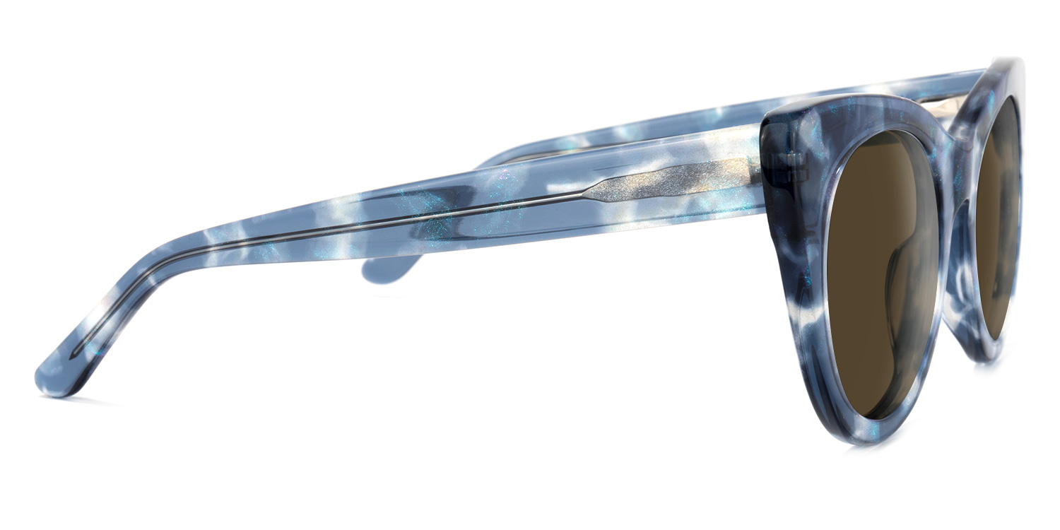 Starry Cateye Blue Sunglasses | ZEELOOL Canada2
