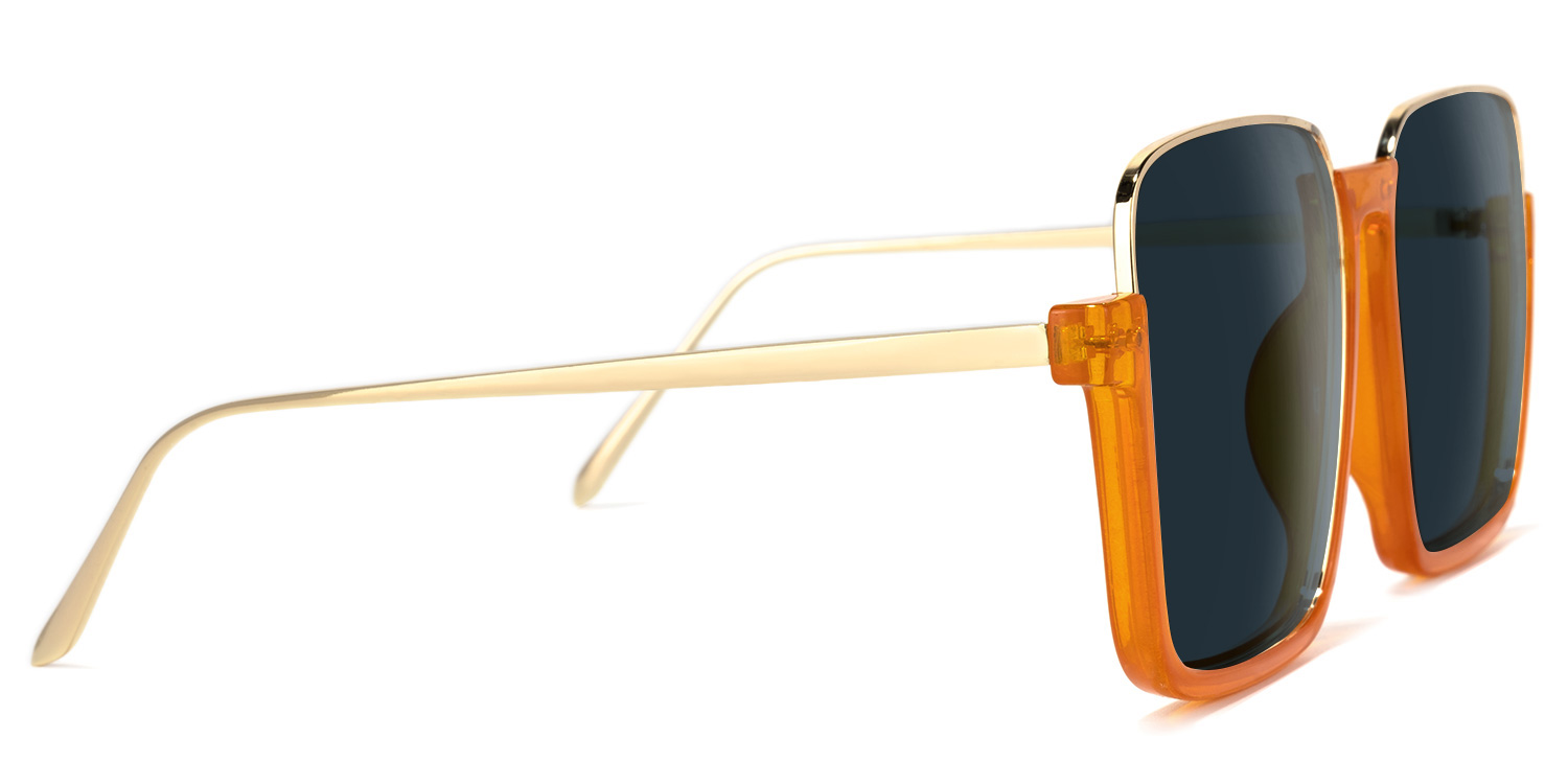 Velez Square Orange Sunglasses | ZEELOOL Canada2