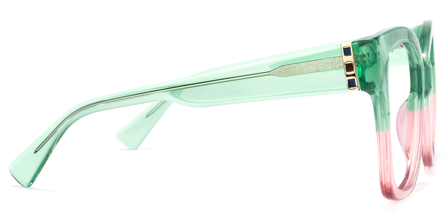 Tyson Square Green-Pink Glasses | ZEELOOL Canada3