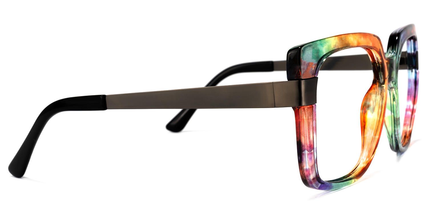 Yaida Square Multicolor Frame Glasses | ZEELOOL Canada2