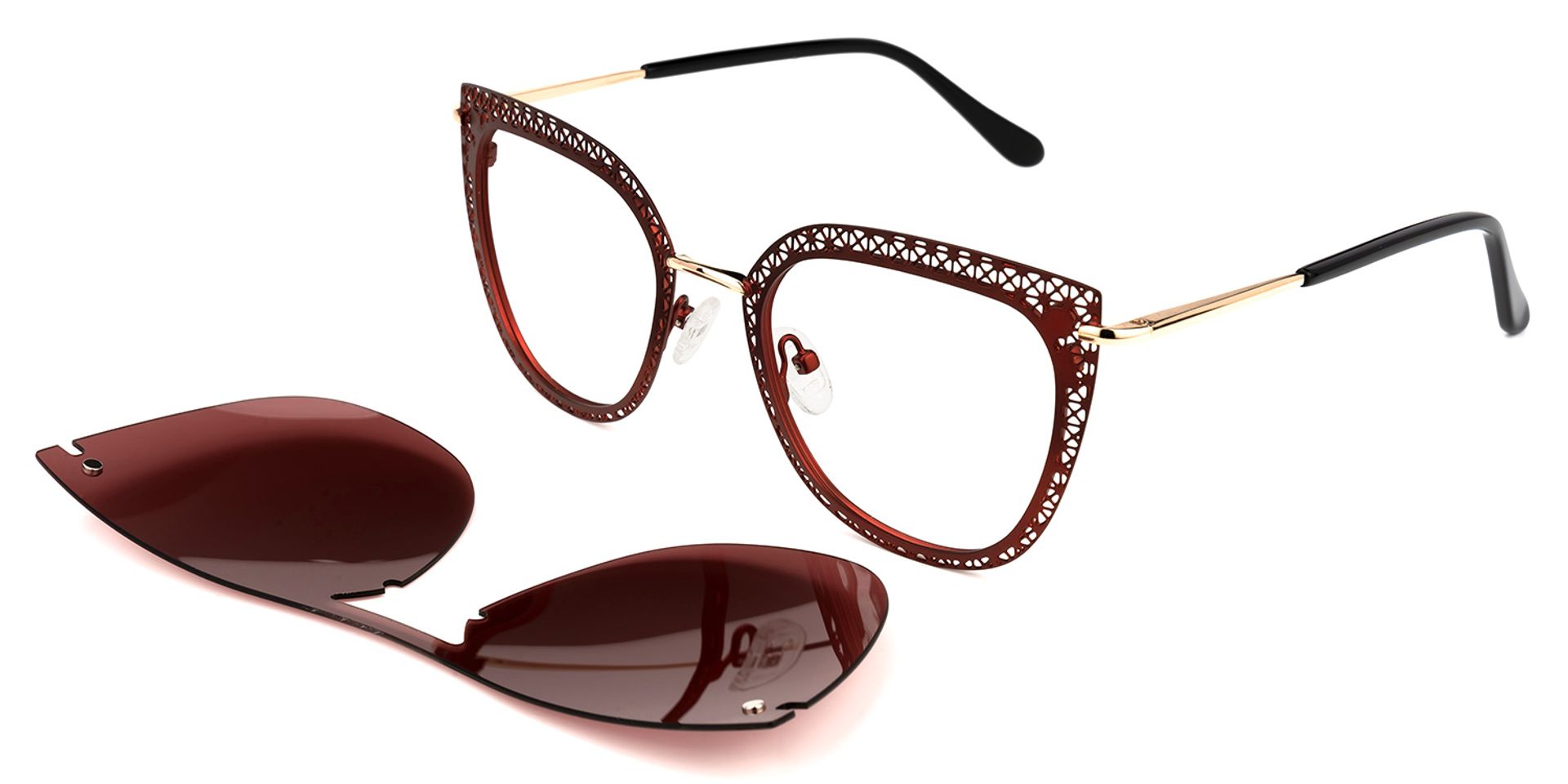 Hussain Clip-on Red Glasses | ZEELOOL Canada1