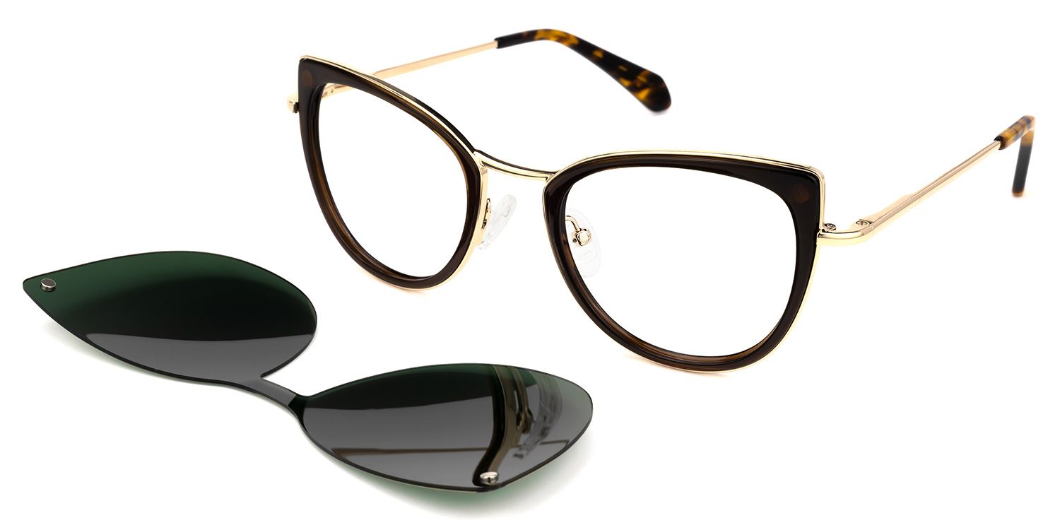 Paulette Clip-on Green Glasses | ZEELOOL Canada1